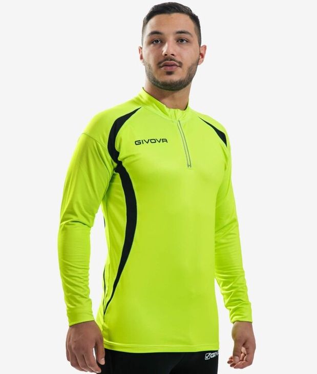 RUNNING LONG SHIRT dlouhé tričko fluo žlutá/černá 2XL