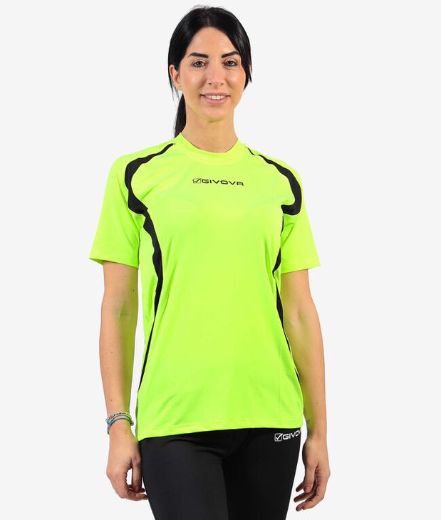 RUNNING SHIRT tričko fluo žlutá/černá L