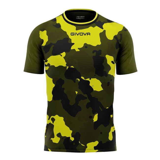 SHIRT ARMY INTERLOCK dres vojenská zelená/fluo žlutá L