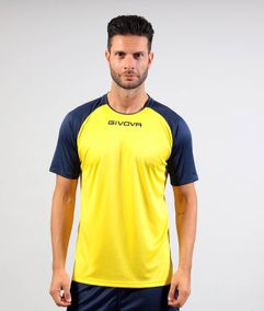 SHIRT CAPO INTERLOCK dres žlutá/modrá 2XS