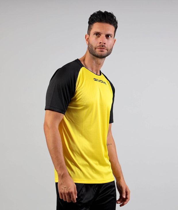 SHIRT CAPO INTERLOCK dres žlutá/černá 3XL