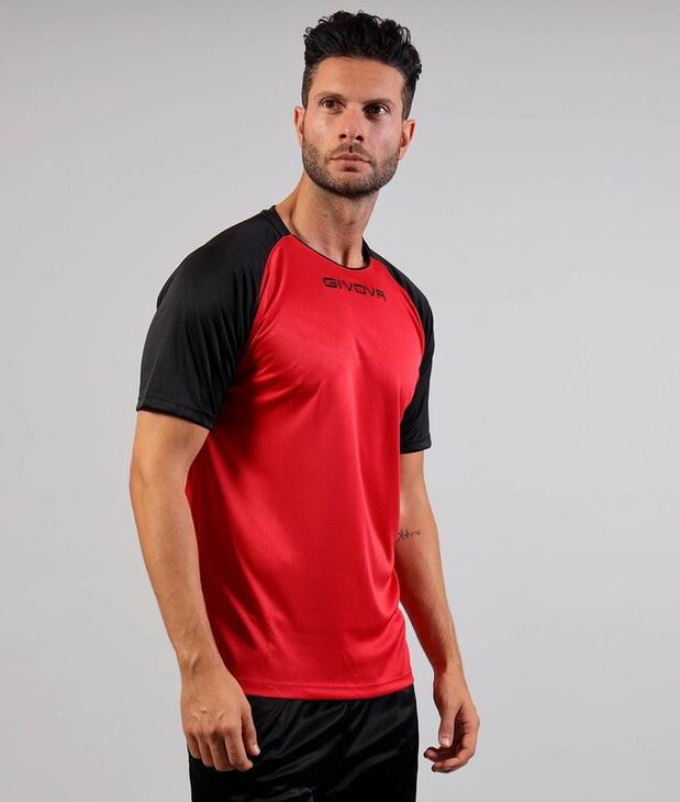 SHIRT CAPO INTERLOCK dres červená/černá 3XS