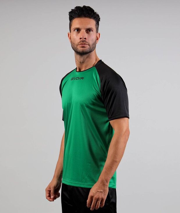 SHIRT CAPO INTERLOCK dres zelená/černá XS