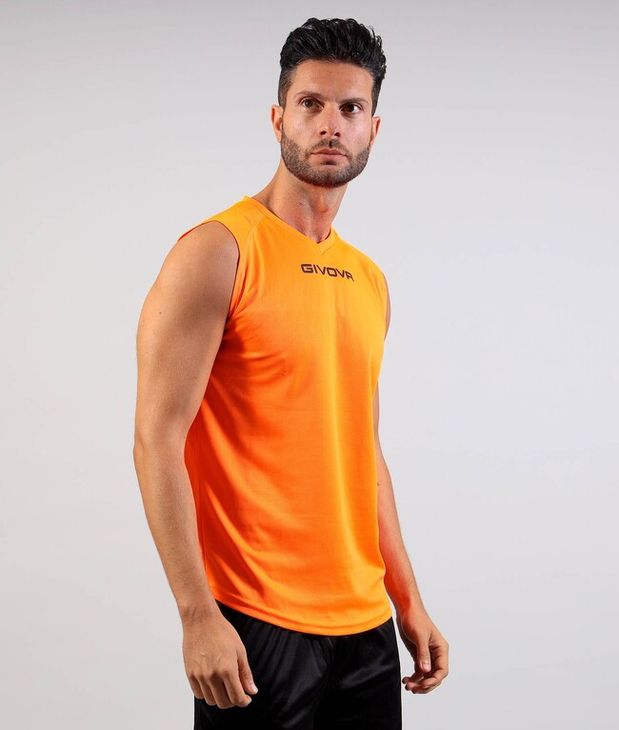 SHIRT SMANICATO GIVOVA ONE sportovní tílko fluo oranžová M