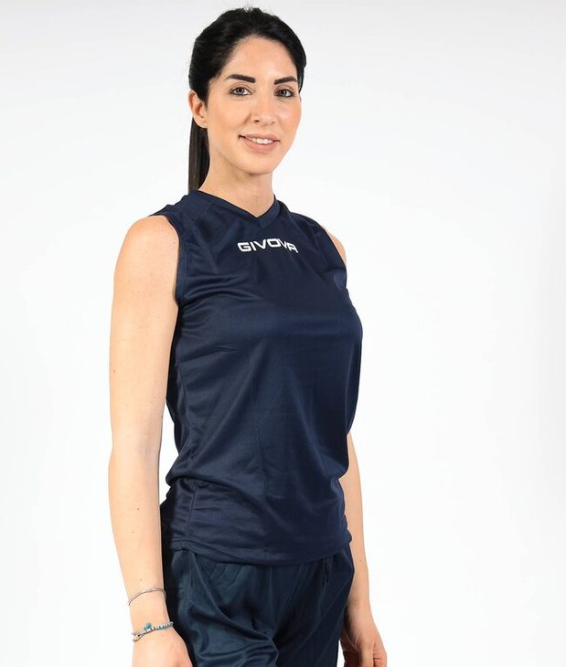 SHIRT SMANICATO GIVOVA ONE sportovní tílko modrá S