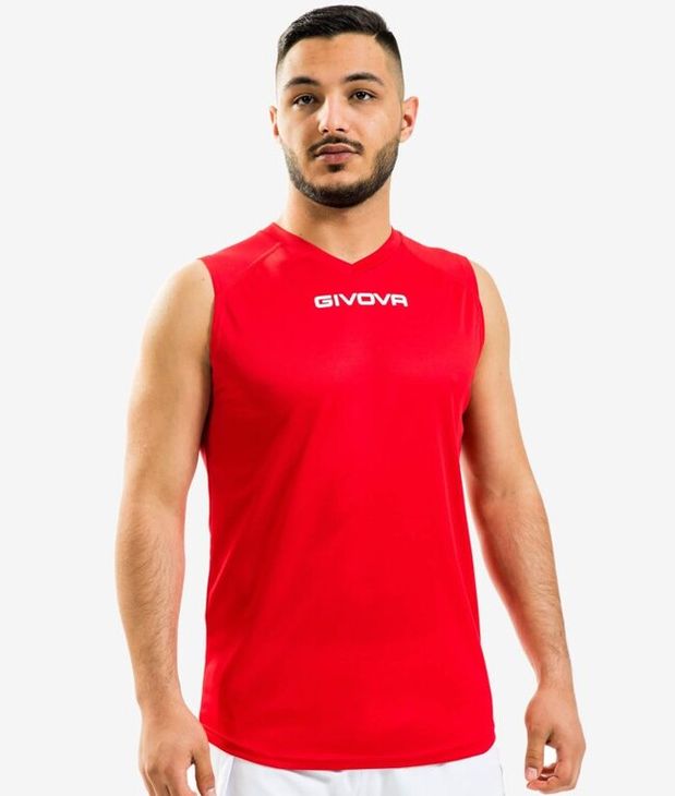 SHIRT SMANICATO GIVOVA ONE sportovní tílko červená 2XL