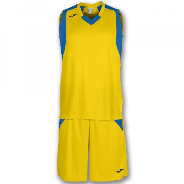 SLEEVELESS SET FINAL basketbalový set žlutá azurová 4XS-3XS