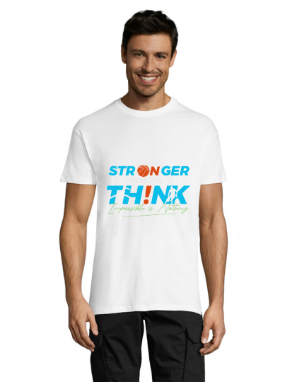 Stronger than You Think pánské triko bílé XS