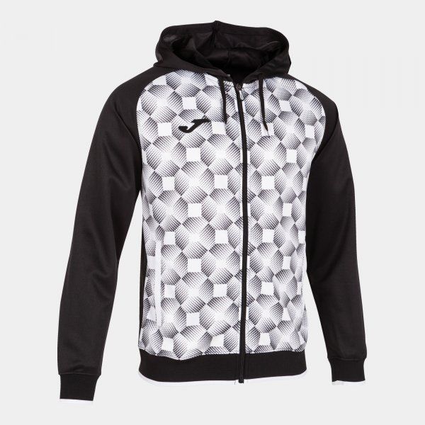 SWEATSHIRT SUPERNOVA III ZIP-UP HOODIE mikina černá bílá M