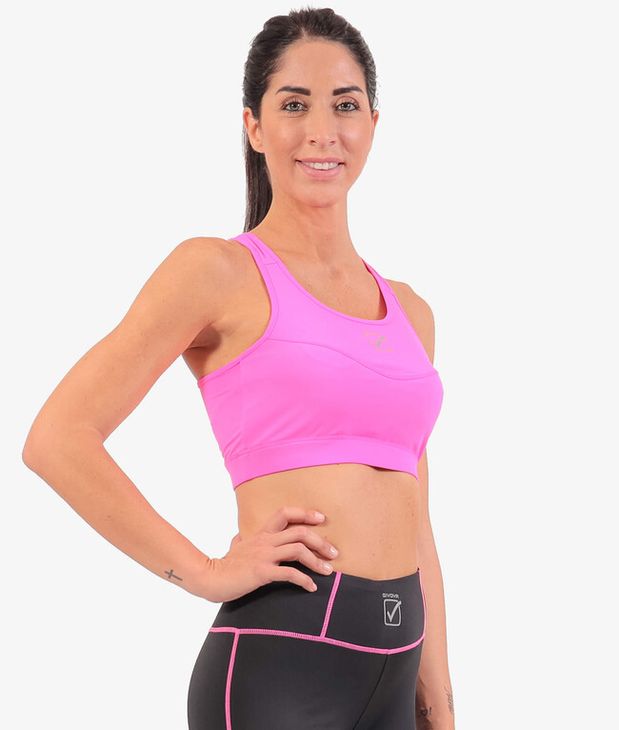 TOP DONNA STAMPA sportovní tílko fuchsia M