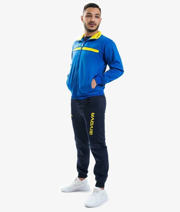 TUTA GIVOVA ONE FULL ZIP POLARFLEECE souprava azurová modrá/žlutá 2XL