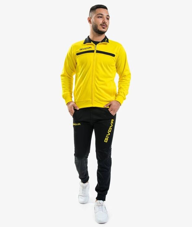 TUTA GIVOVA ONE FULL ZIP POLARFLEECE GIALLO/NERO Tg. 2XS