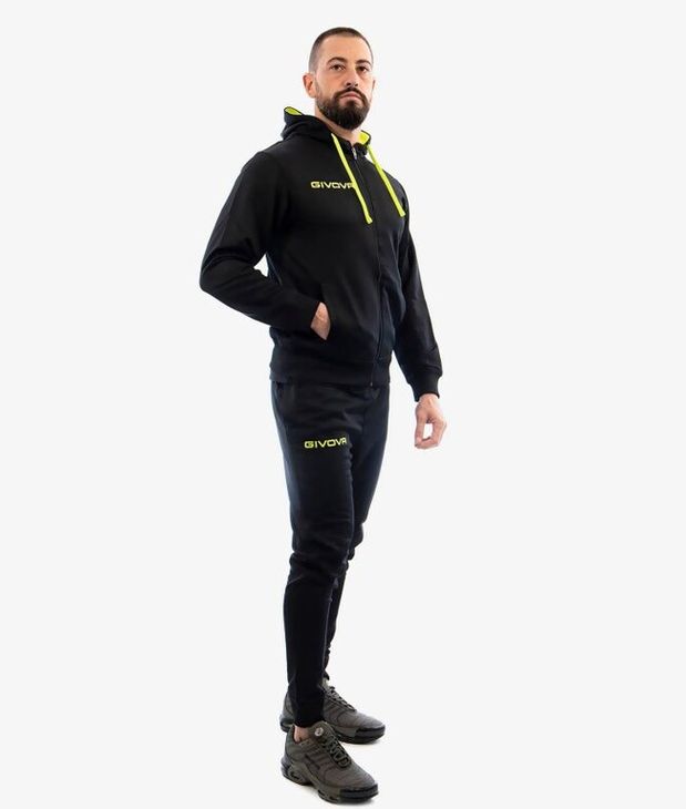 TUTA KING 4 SEASONS souprava černá/fluo žlutá 2XL