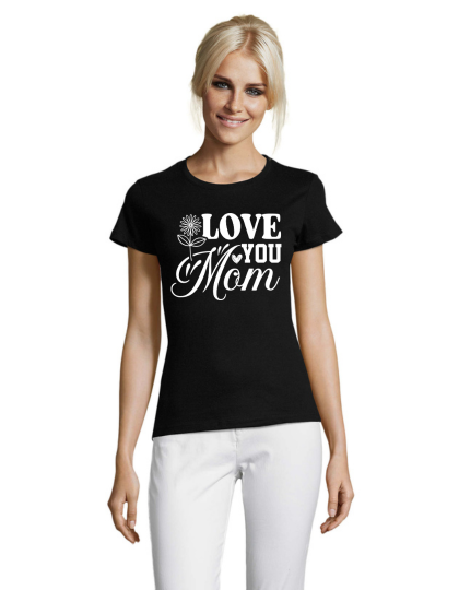 Wo Love you mom pánské triko černé 2XL