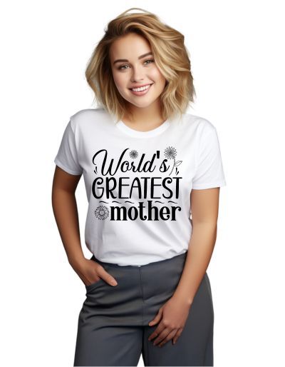 Wo World's greatest mother pánské tričko bílé 2XL