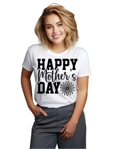Wo Happy mother's day pánské tričko bílé 2XL