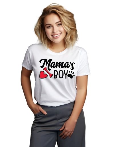 WoMama's boy pánské tričko bílé 2XL